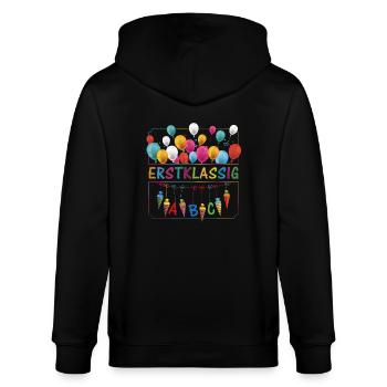 Erstklassig Schultüten ABC Luftballons - Stanley/Stella Unisex Bio-Kapuzenjacke CULTIVATOR  - Schwarz - Hinten - Anna (173cm)