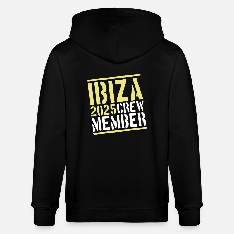 L’équipage d’Ibiza 2025 - Veste à capuche bio CULTIVATOR Stanley/Stella Unisexe - noir