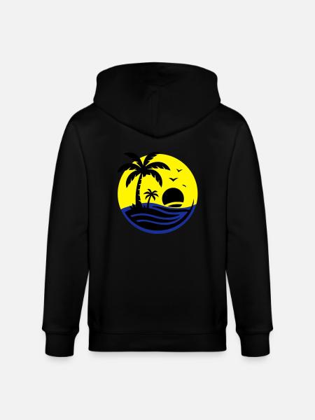 Insel Palmen Meer - Stanley/Stella Unisex Bio-Kapuzenjacke CULTIVATOR  - Schwarz