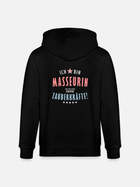 Masseurin Beruf - Geschenk - Stanley/Stella Unisex Bio-Kapuzenjacke CULTIVATOR  - Schwarz