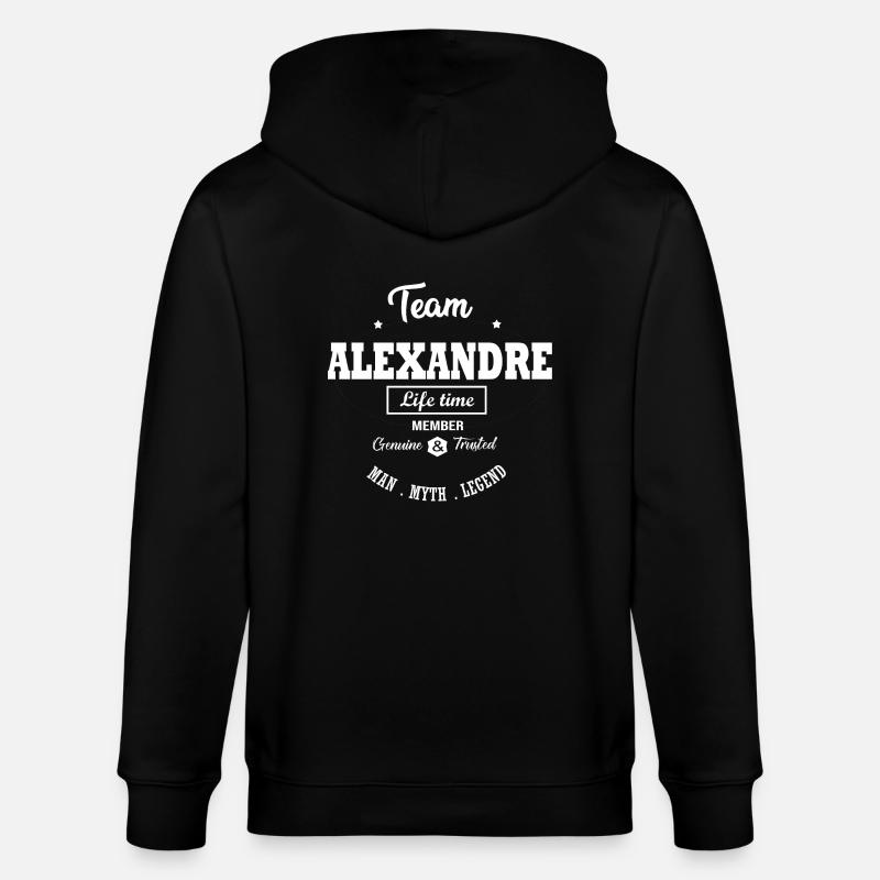 Personalized ALEXANDRE TEAM Gift - Stanley/Stella CULTIVATOR  Unisex Organic Hooded Jacket - black