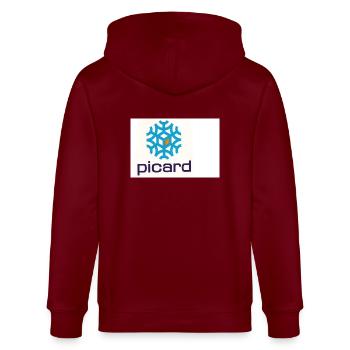 picard - Veste à capuche bio CULTIVATOR Stanley/Stella Unisexe - bordeaux - Dos - Anna (173cm)