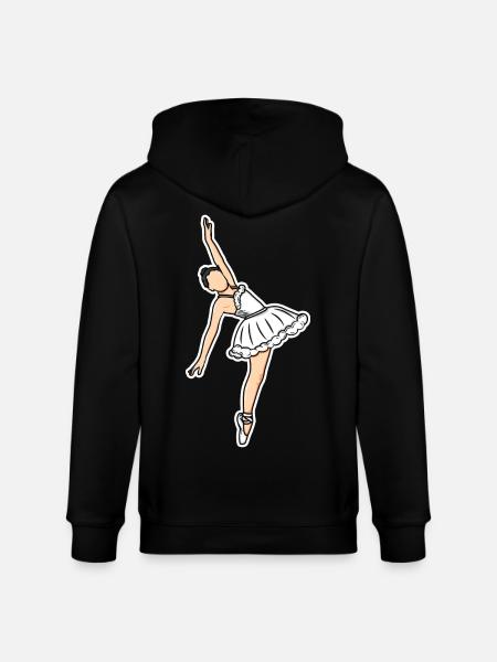 Ballet Girl Sketch - Stanley/Stella CULTIVATOR Unisex Organic Hooded Jacket - black