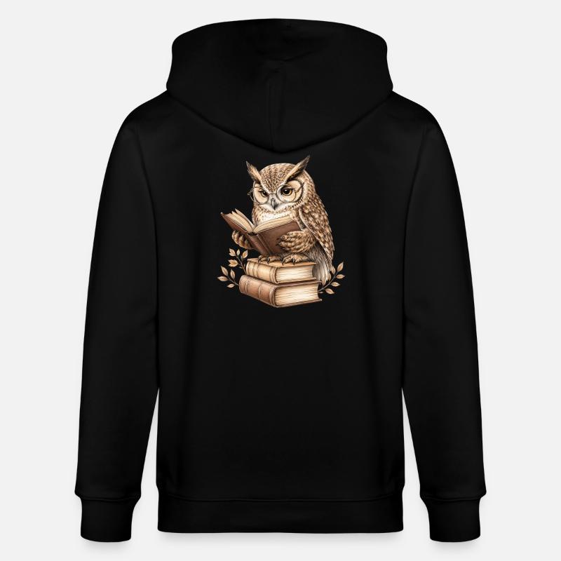 Leseeule - Stanley/Stella Unisex Bio-Kapuzenjacke CULTIVATOR - Schwarz
