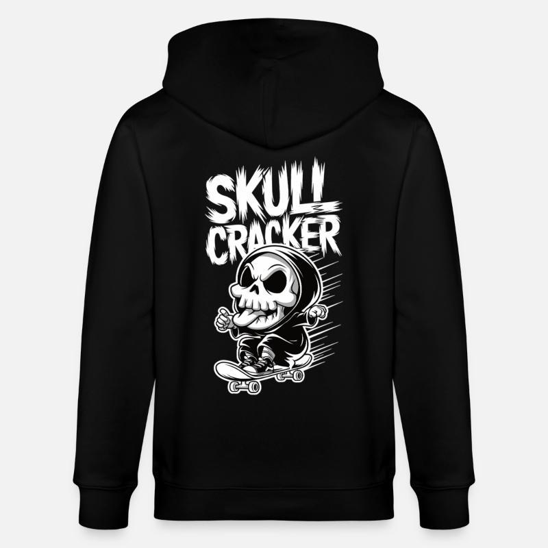 Skull Cracker Skateboard - Stanley/Stella Unisex Bio-Kapuzenjacke CULTIVATOR - Schwarz