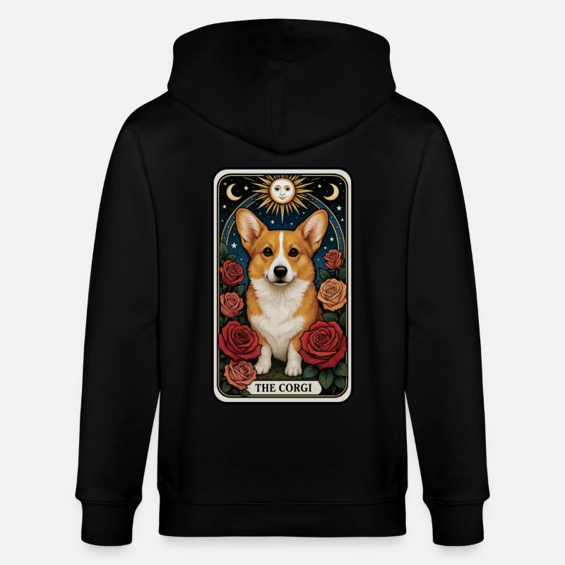 Corgi - Stanley/Stella Unisex Bio-Kapuzenjacke CULTIVATOR  - Schwarz