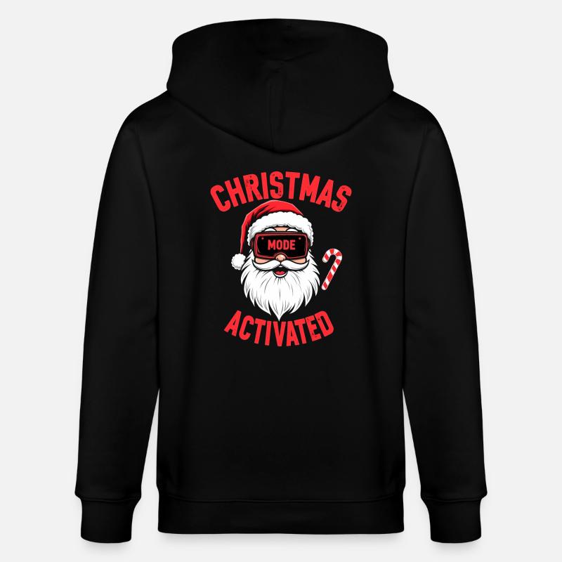 Mode Noël activé - Weihnachten - Veste à capuche bio CULTIVATOR Stanley/Stella Unisexe - noir
