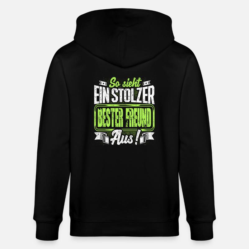 Bester Freund - stolz - Stanley/Stella Unisex Bio-Kapuzenjacke CULTIVATOR  - Schwarz