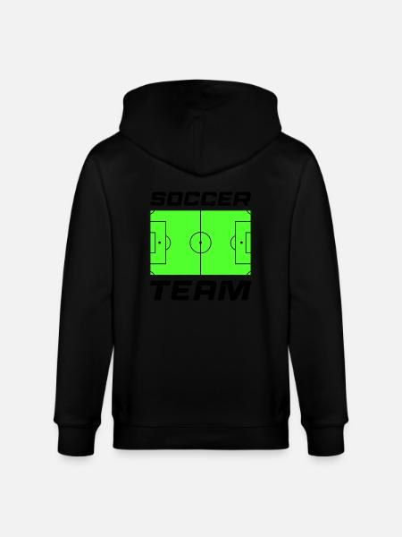 Lawn Soccer Soccer Team - Stanley/Stella CULTIVATOR Unisex Organic Hooded Jacket - black