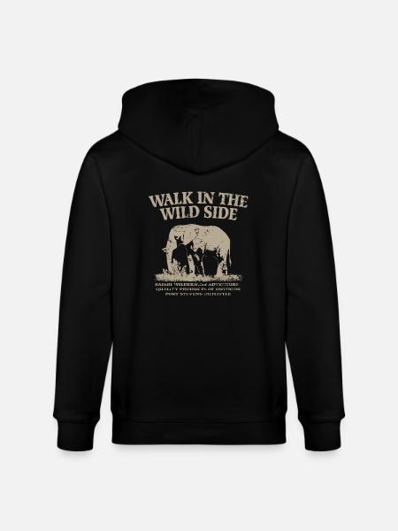 Elefant - Stanley/Stella Unisex Bio-Kapuzenjacke CULTIVATOR - Schwarz