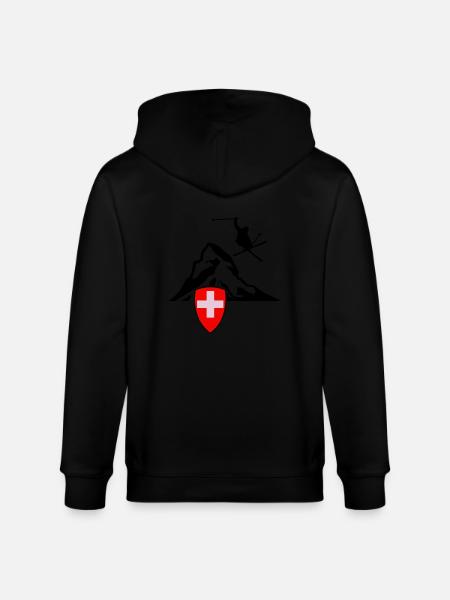 matterhorn zermatt Switzerland - Stanley/Stella CULTIVATOR  Unisex Organic Hooded Jacket - black