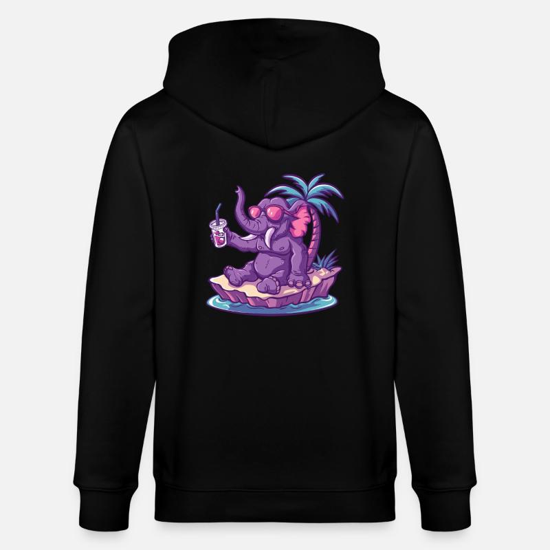 Mammoth Summer Beach Comic - Stanley/Stella CULTIVATOR  Unisex Organic Hooded Jacket - black