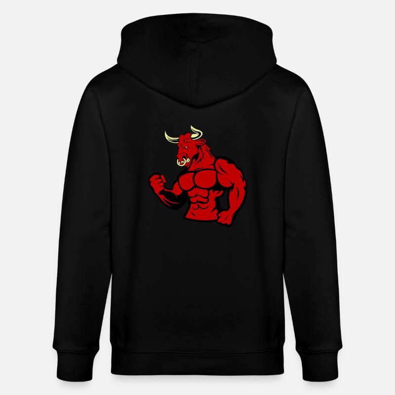 bull - Stanley/Stella CULTIVATOR  Unisex Organic Hooded Jacket - black