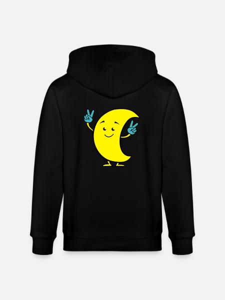 Moon Comic 02 - Stanley/Stella CULTIVATOR Unisex Organic Hooded Jacket - black