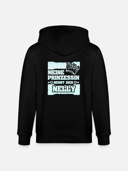 Nelly als Mädchenname - Stanley/Stella Unisex Bio-Kapuzenjacke CULTIVATOR  - Schwarz