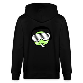 Coole DJ Schlange Gesicht Tier Kopf Musik Party - Stanley/Stella CULTIVATOR  Unisex Organic Hooded Jacket - black - Back - Anna (173cm)