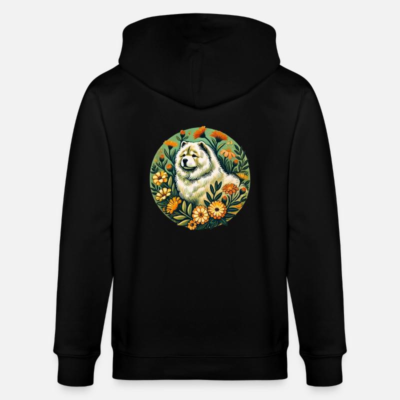 Chow Chow Spring - Stanley/Stella CULTIVATOR Unisex Organic Hooded Jacket - black