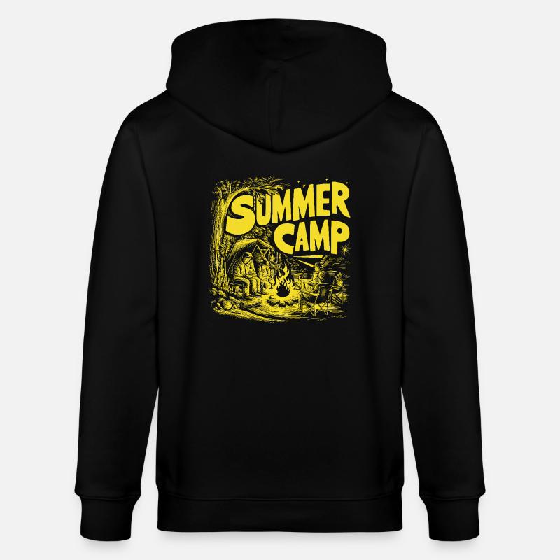 Ferienlager - Stanley/Stella Unisex Bio-Kapuzenjacke CULTIVATOR - Schwarz