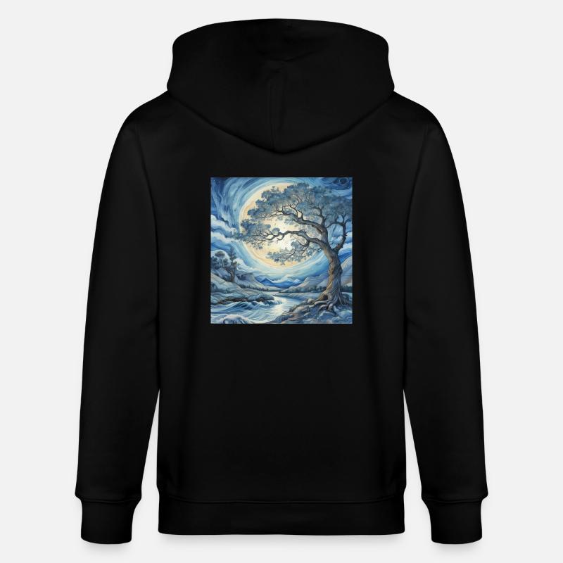 Yggdrasil – Baum des Lebens - Stanley/Stella Unisex Bio-Kapuzenjacke CULTIVATOR - Schwarz