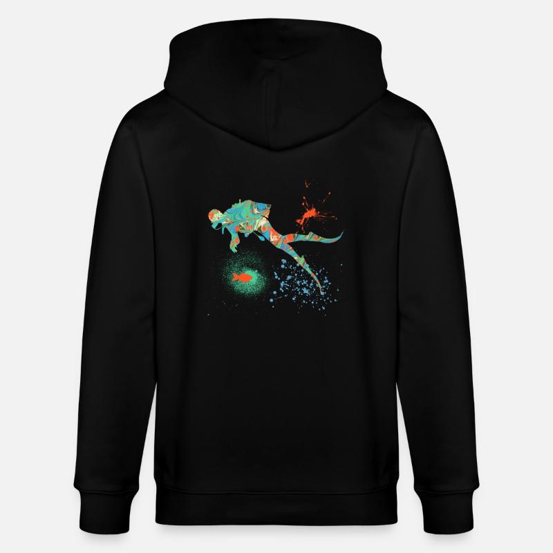 plongée e 4 - Veste à capuche bio CULTIVATOR Stanley/Stella Unisexe - noir