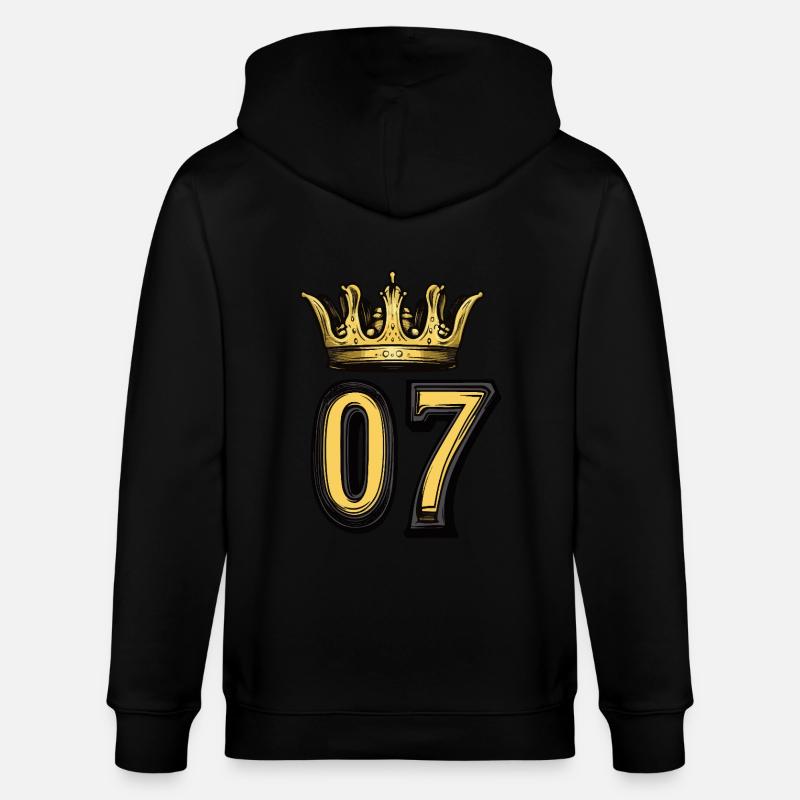 Couronne à 7 chiffres - Veste à capuche bio CULTIVATOR Stanley/Stella Unisexe - noir