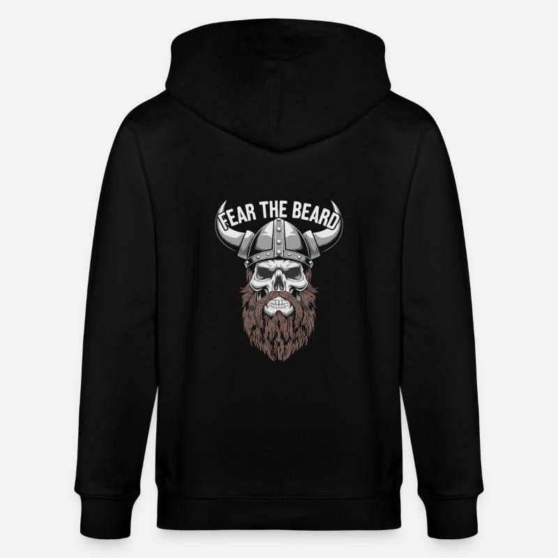 Fear the beard Wikinger Geschenkidee - Stanley/Stella Unisex Bio-Kapuzenjacke CULTIVATOR  - Schwarz