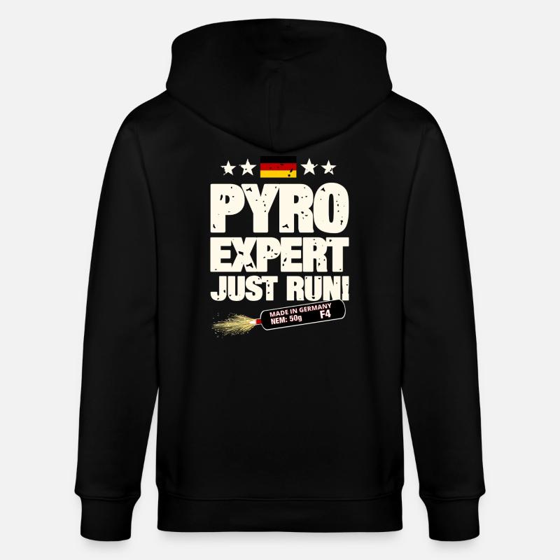 Pyro Pyrotechnik - Stanley/Stella Unisex Bio-Kapuzenjacke CULTIVATOR  - Schwarz