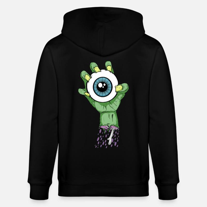 Zombie Auge - Stanley/Stella Unisex Bio-Kapuzenjacke CULTIVATOR  - Schwarz