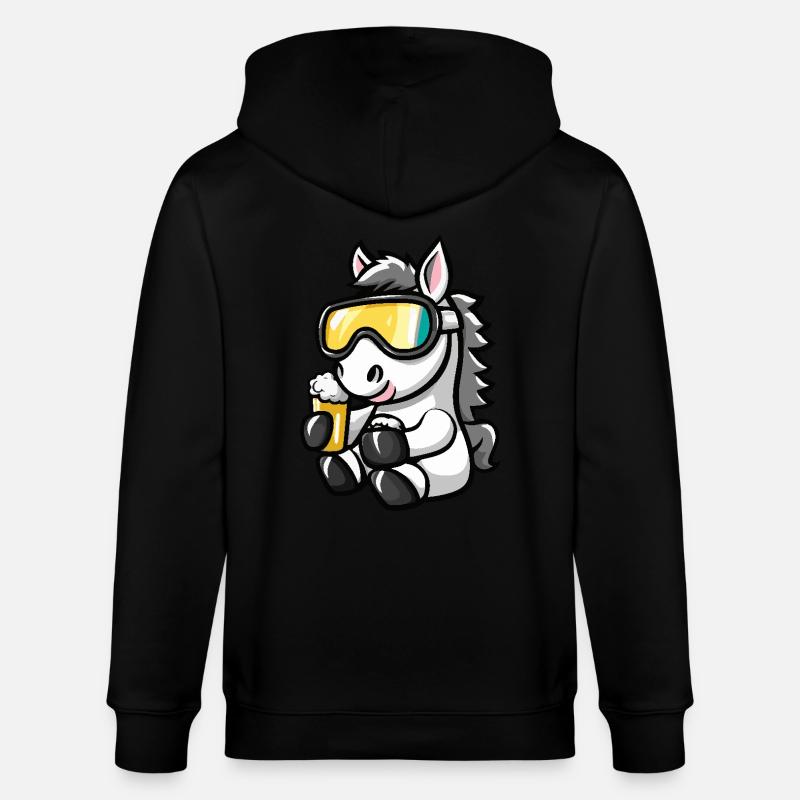 Bière d’après-ski de cheval - Veste à capuche bio CULTIVATOR Stanley/Stella Unisexe - noir
