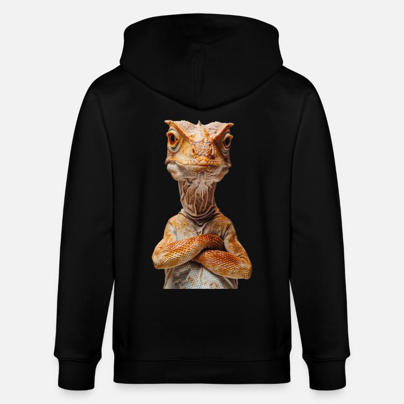 Dinosaure - Veste à capuche bio CULTIVATOR Stanley/Stella Unisexe - noir