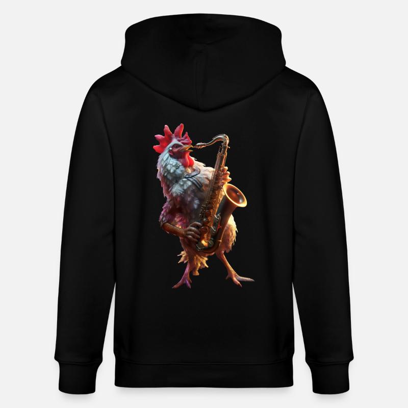 Hahn Saxophone - Veste à capuche bio CULTIVATOR Stanley/Stella Unisexe - noir