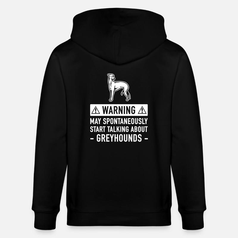Lustige Windhund-Geschenk-Idee - Stanley/Stella Unisex Bio-Kapuzenjacke CULTIVATOR  - Schwarz