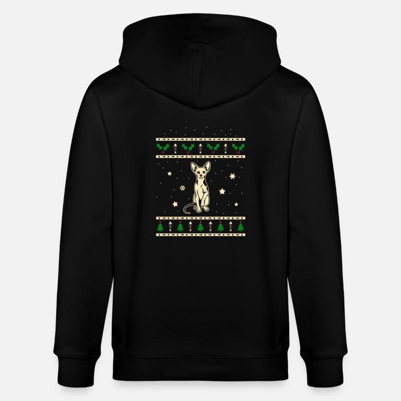 Sphynx Weihnachtsgeschenk - Stanley/Stella Unisex Bio-Kapuzenjacke CULTIVATOR  - Schwarz