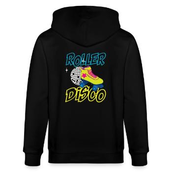I love the 80s Disco Musik Girl Party Geschenk - Stanley/Stella Unisex Bio-Kapuzenjacke CULTIVATOR  - Schwarz - Hinten - Anna (173cm)