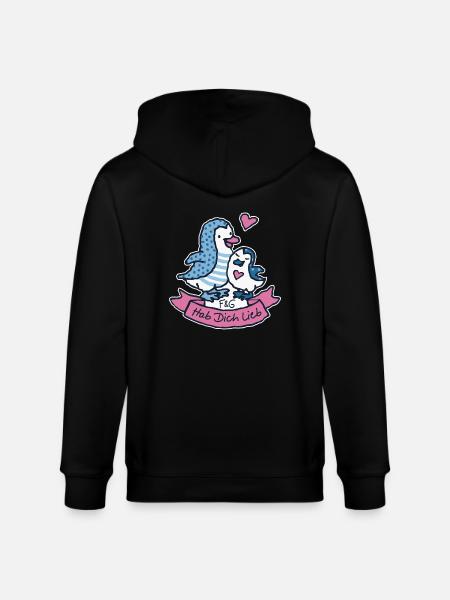 Hab dich lieb - Stanley/Stella Unisex Bio-Kapuzenjacke CULTIVATOR  - Schwarz
