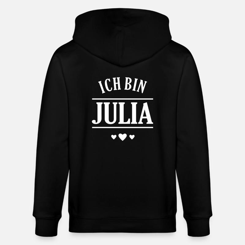 Ich bin Julia - Stanley/Stella Unisex Bio-Kapuzenjacke CULTIVATOR - Schwarz
