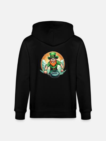 Curling Trèfle de la Saint-Patrick - Veste à capuche bio CULTIVATOR Stanley/Stella Unisexe - noir