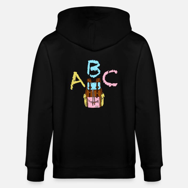 ABC mit Rucksack - Stanley/Stella Unisex Bio-Kapuzenjacke CULTIVATOR  - Schwarz