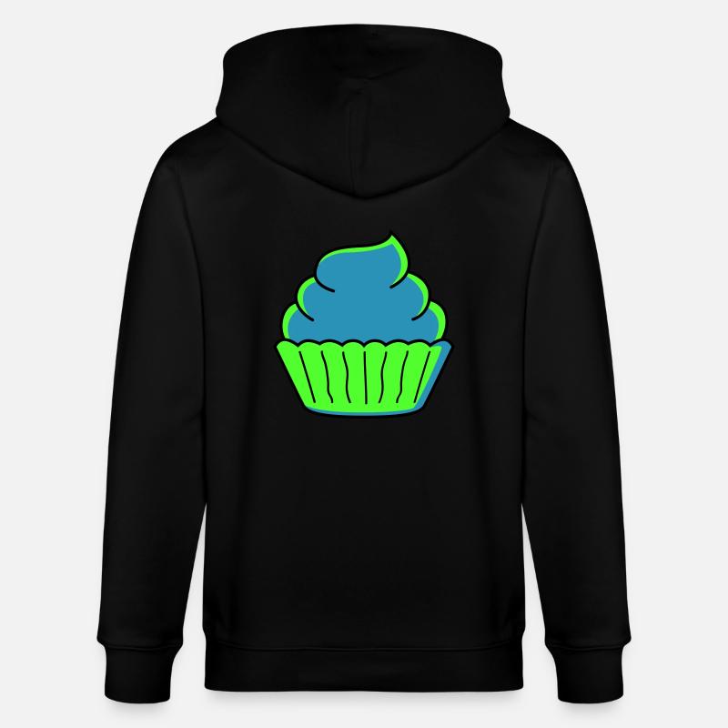 cupcake - Stanley/Stella CULTIVATOR  Unisex Organic Hooded Jacket - black