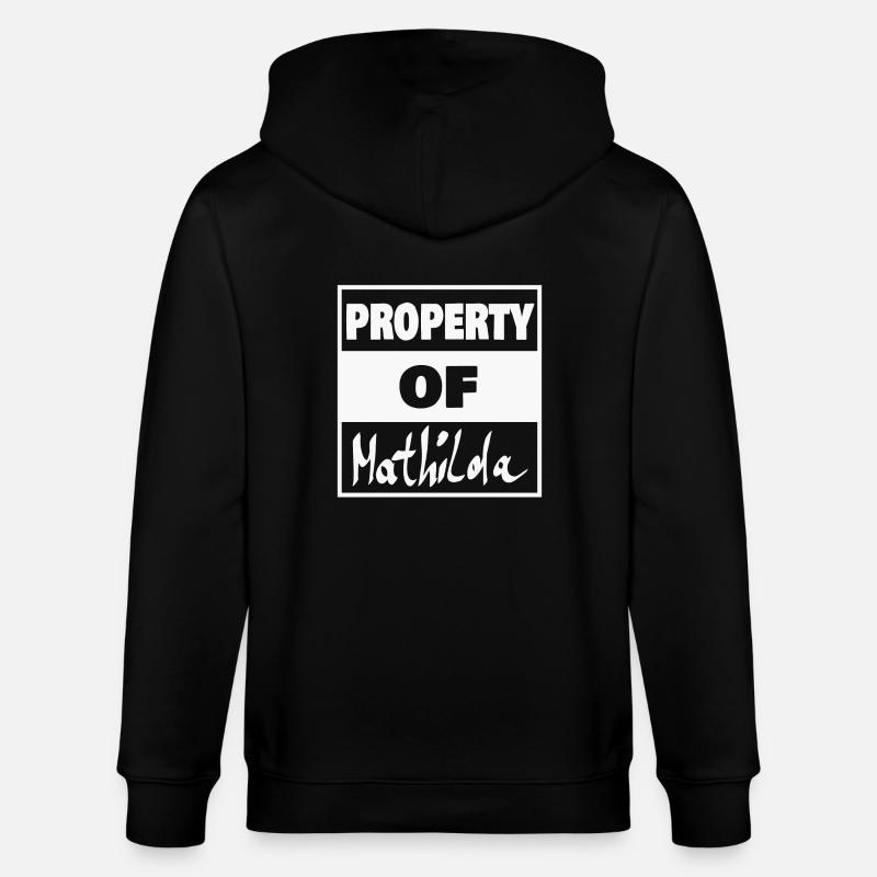 First name Mathilda - Stanley/Stella CULTIVATOR  Unisex Organic Hooded Jacket - black