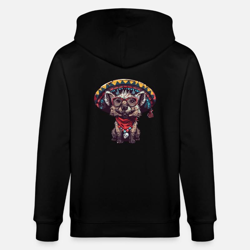 Hyäne Lustig Sombrero - Stanley/Stella Unisex Bio-Kapuzenjacke CULTIVATOR  - Schwarz