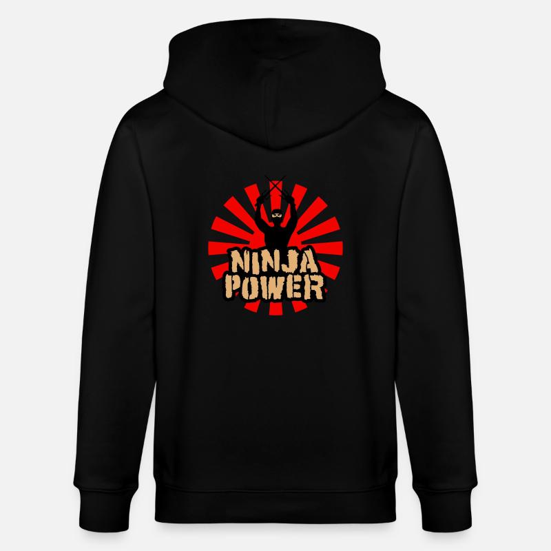 Ninja Power - Stanley/Stella Unisex Bio-Kapuzenjacke CULTIVATOR  - Schwarz