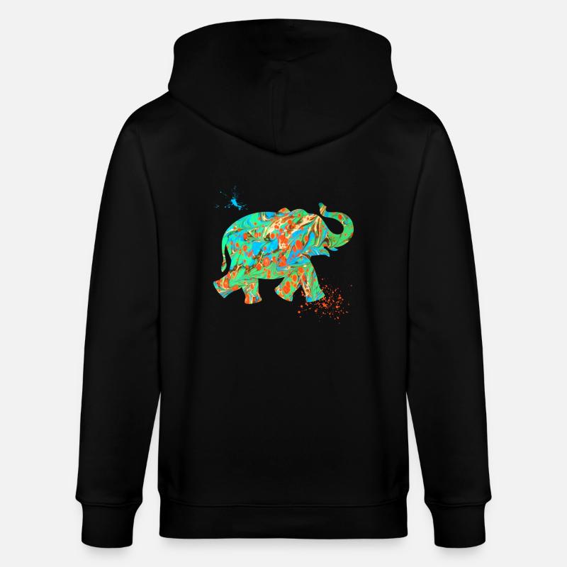 éléphant e 4 - Veste à capuche bio CULTIVATOR Stanley/Stella Unisexe - noir