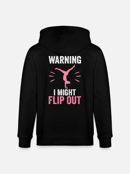 Warning I Might Flip Out - Stanley/Stella CULTIVATOR Unisex Organic Hooded Jacket - black