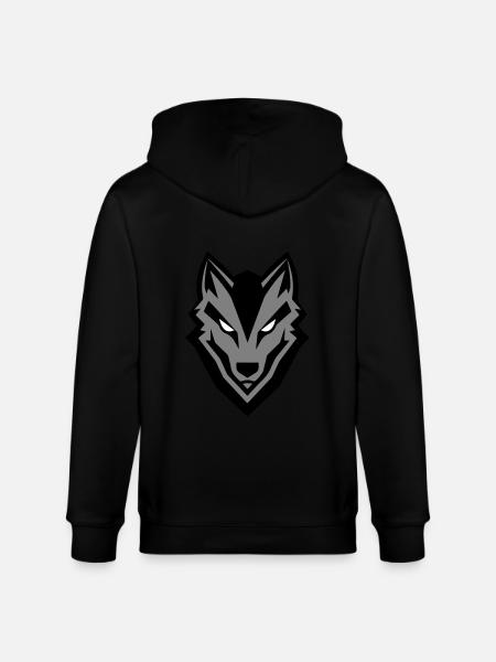 Wolf Icon - Stanley/Stella CULTIVATOR  Unisex Organic Hooded Jacket - black
