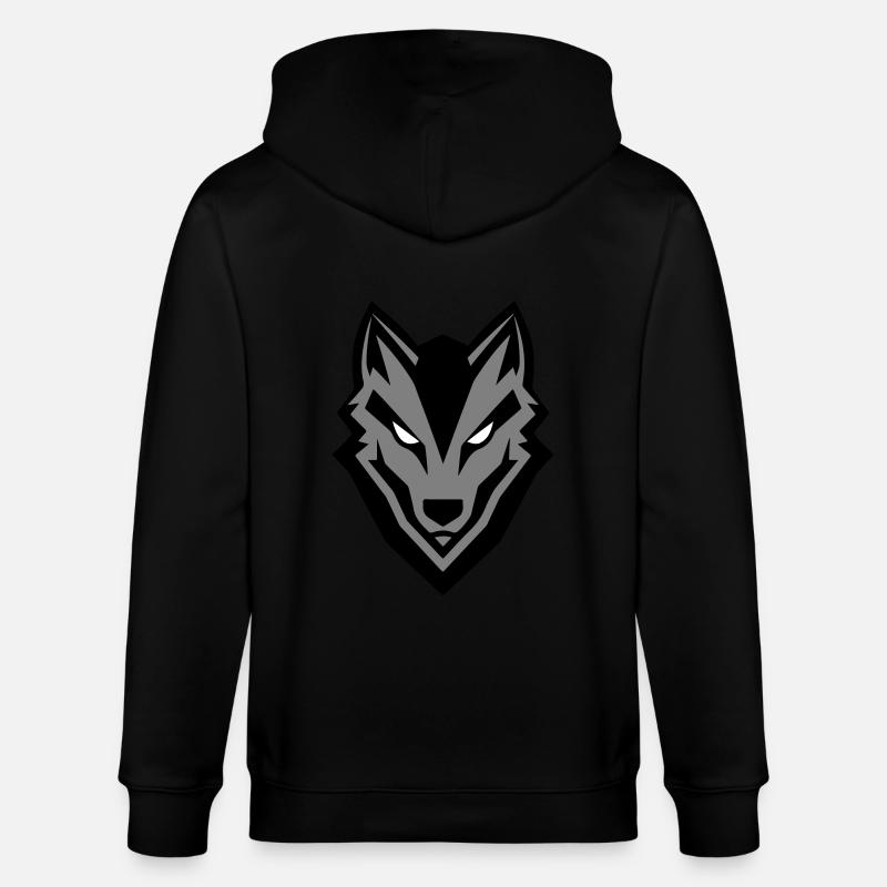 Wolf Symbol - Stanley/Stella Unisex Bio-Kapuzenjacke CULTIVATOR  - Schwarz