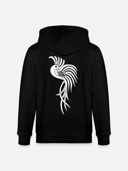 Weißer Paradiesvogel - Stanley/Stella Unisex Bio-Kapuzenjacke CULTIVATOR  - Schwarz