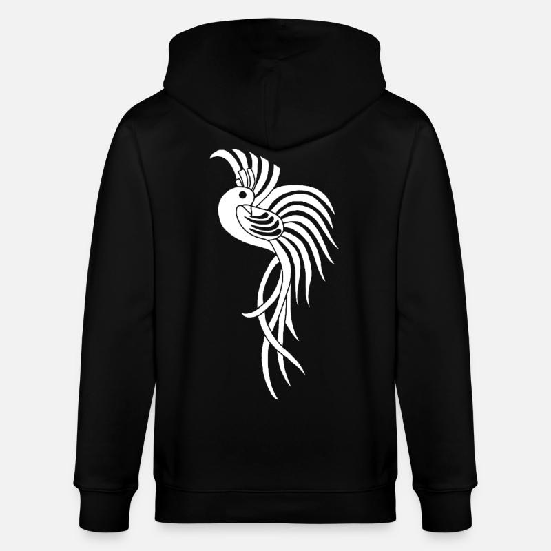 Oiseau du paradis blanc - Veste à capuche bio CULTIVATOR Stanley/Stella Unisexe - noir