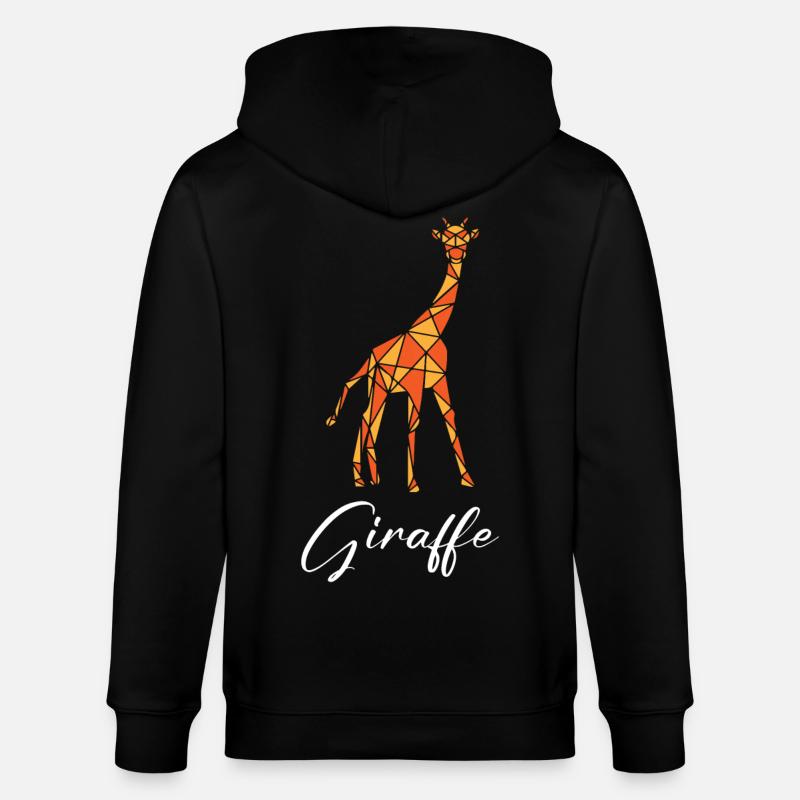 Giraffe Geometric - Stanley/Stella Unisex Bio-Kapuzenjacke CULTIVATOR  - Schwarz