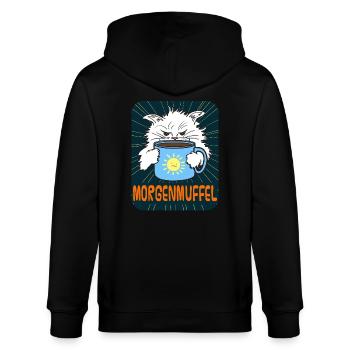 Morgenmuffel - Stanley/Stella Unisex Bio-Kapuzenjacke CULTIVATOR  - Schwarz - Hinten - Anna (173cm)